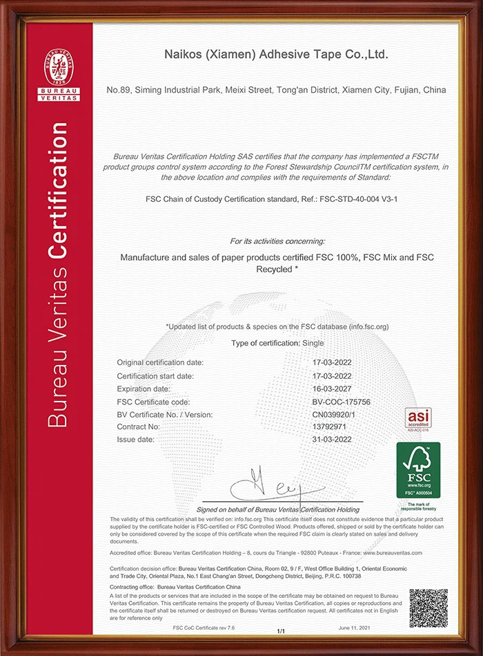 FSC Certificate